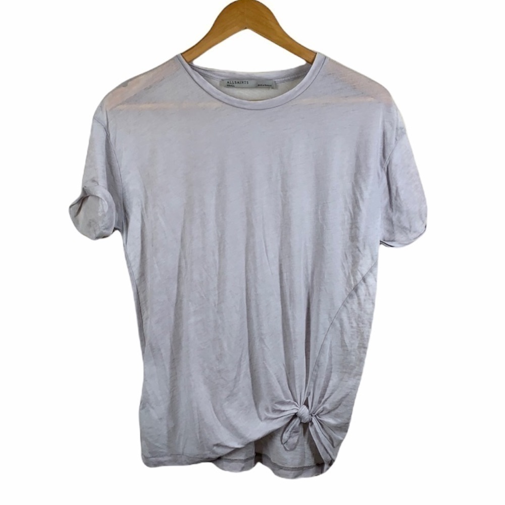 All Saints Heny Devi Tee knot front tee small